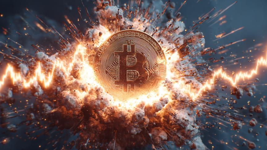 Bitcoin price chart showing all-time high